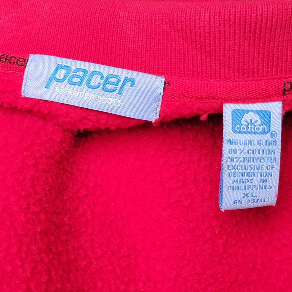 Pacer Pullover Sweatshirt Women's XL Red Plus Size Outdoor Winter Cozy Full Zip - Picture 4 of 7